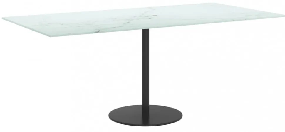 fehér edzett üveg asztallap márványdizájnnal 100 x 50 cm 6 mm
