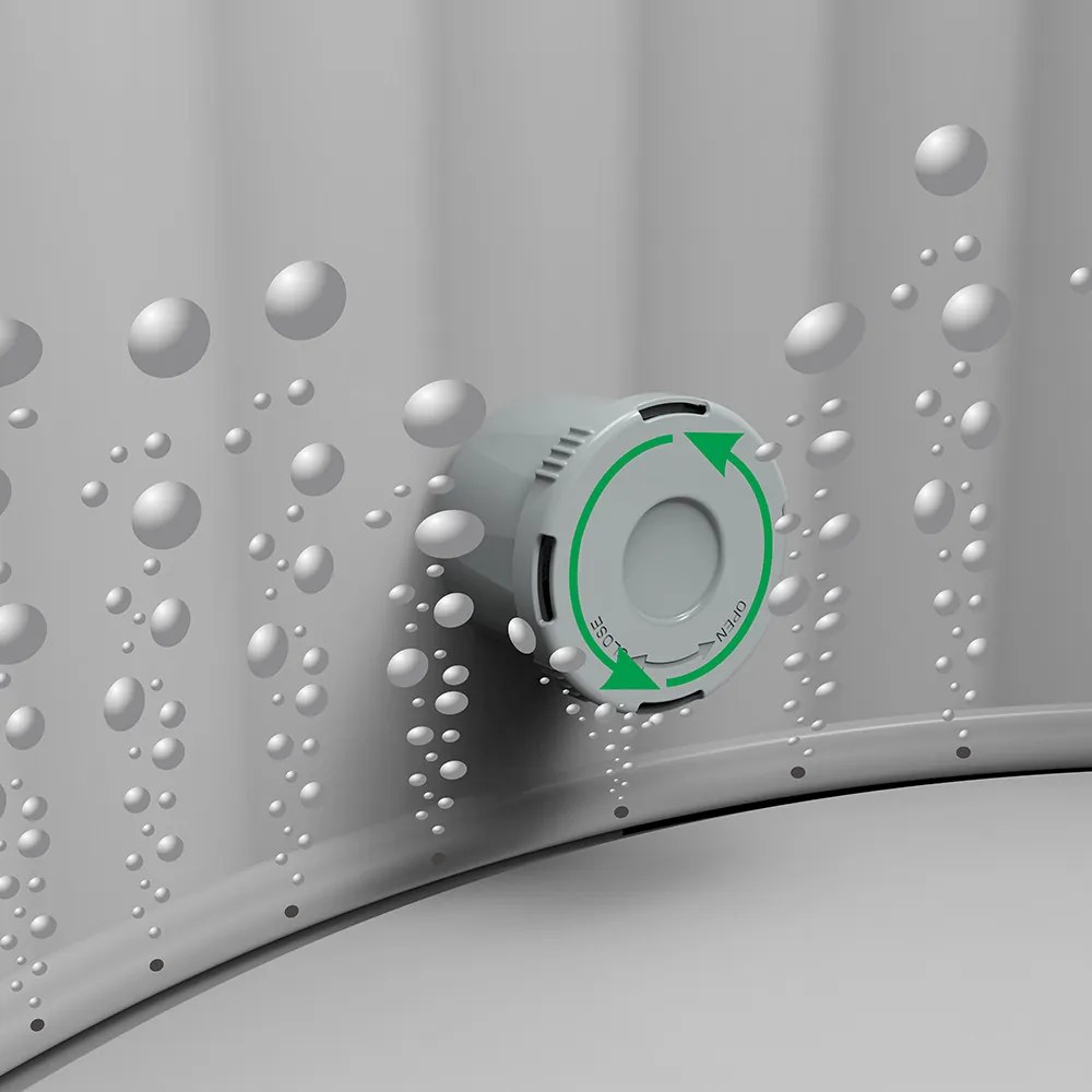 Avenli Bergen szürke márvány mintás felfújható pezsgőfürdő 170 × 170 × 70 cm, 760 liter