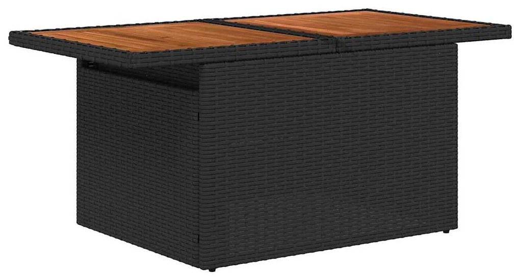 Kert étkező szett 10 pcs Fekete és Krém 100 x 55 x 73 cm