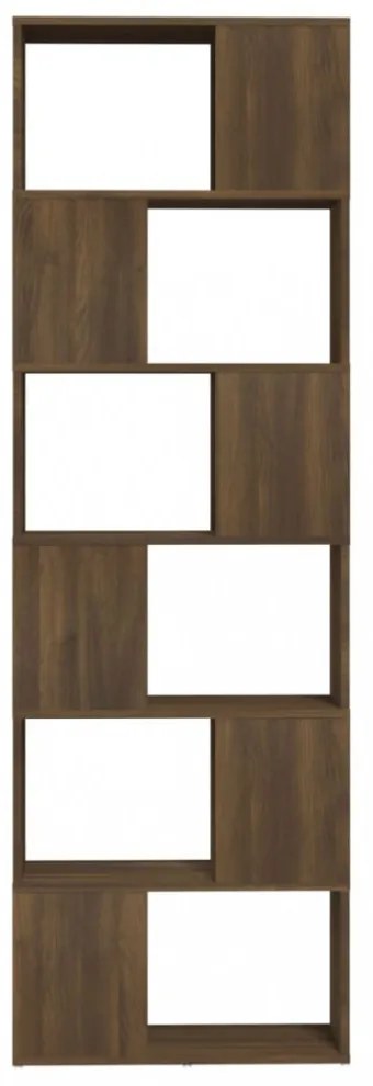 barna tölgy könyvszekrény/térelválasztó 60 x 24 x 186 cm