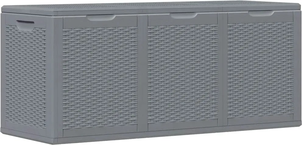Szürke Pp Rattan Kerti Tárolóláda 270 L
