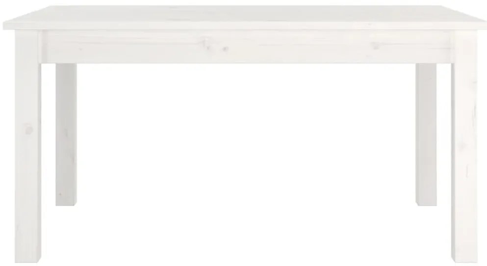 Fehér tömör fenyőfa dohányzóasztal 80 x 50 x 40 cm