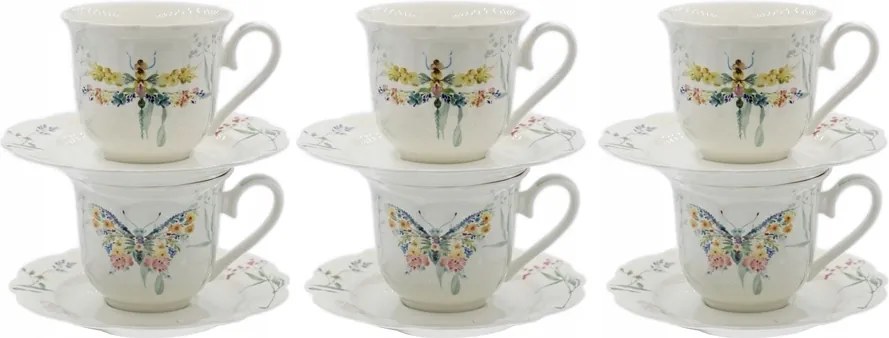 220ml-ES Teáscsésze Kávéscsésze 6 db-OS Ajándék Papillon Szett