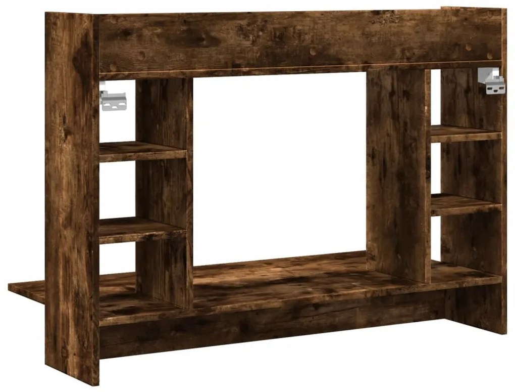 füstös tölgy színű szerelt fa fali íróasztal 105 x 48 x 75 cm