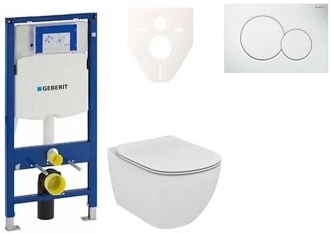 Fali WC szett Geberit előtétfalas szereléshez + Ideal Standard Tesi WC 111.300.00.5NE1