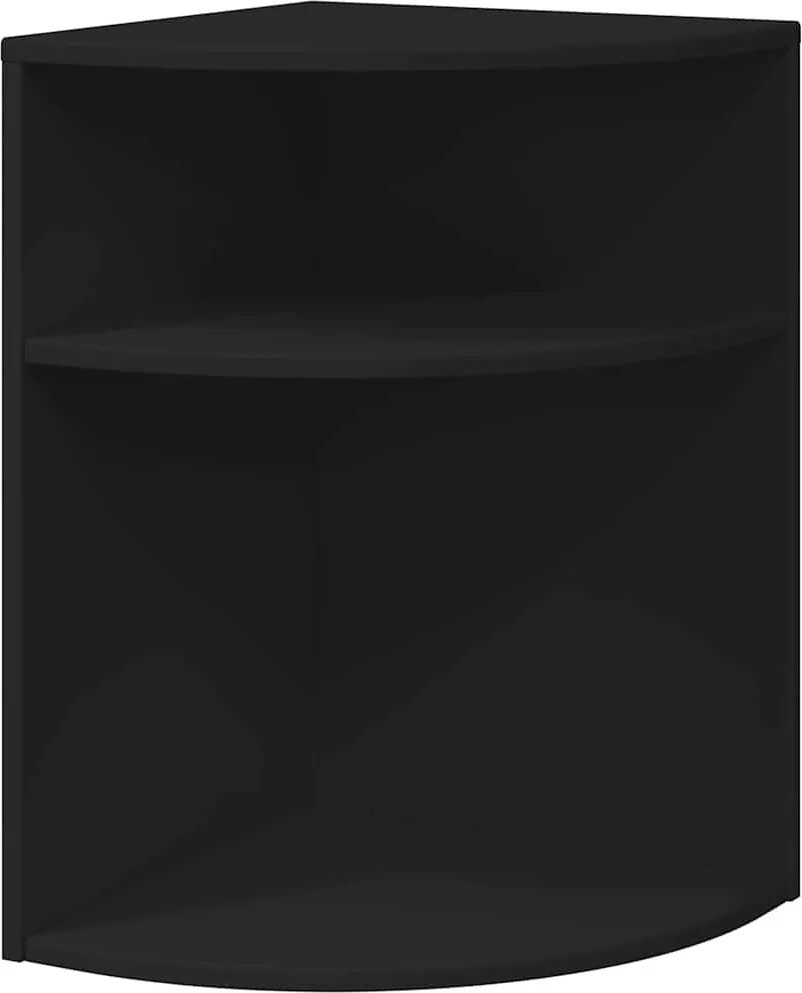 vidaXL Végasztal Fekete 39,7 x 39,7 x 60 cm Faanyag
