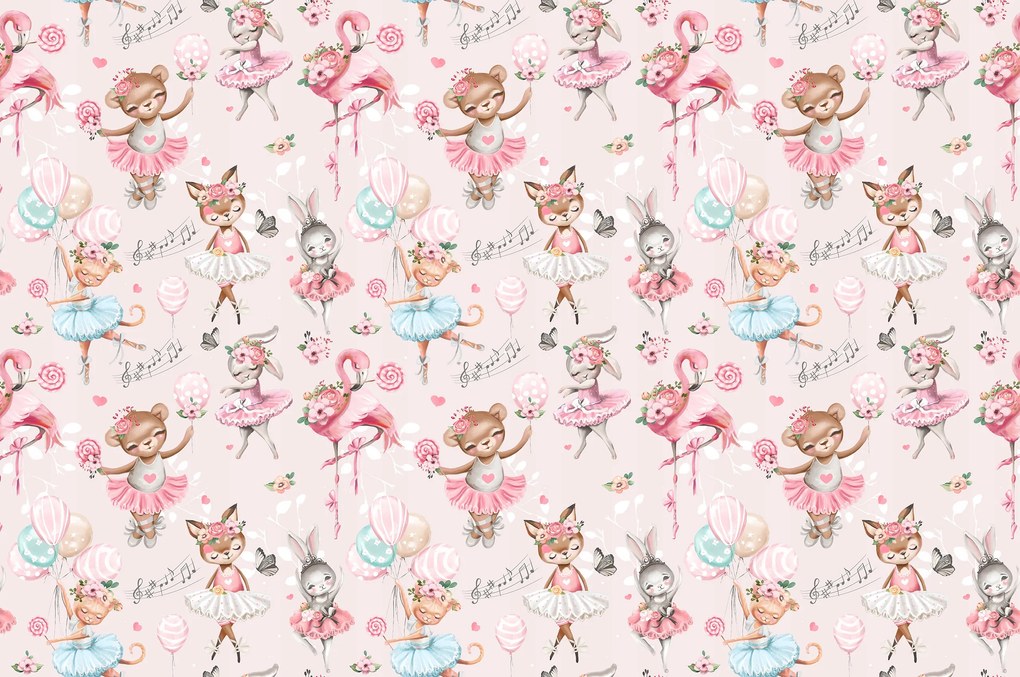 Gyerek fotótapéta Lányoknak Rózsaszín Balerina 588x260 RB04