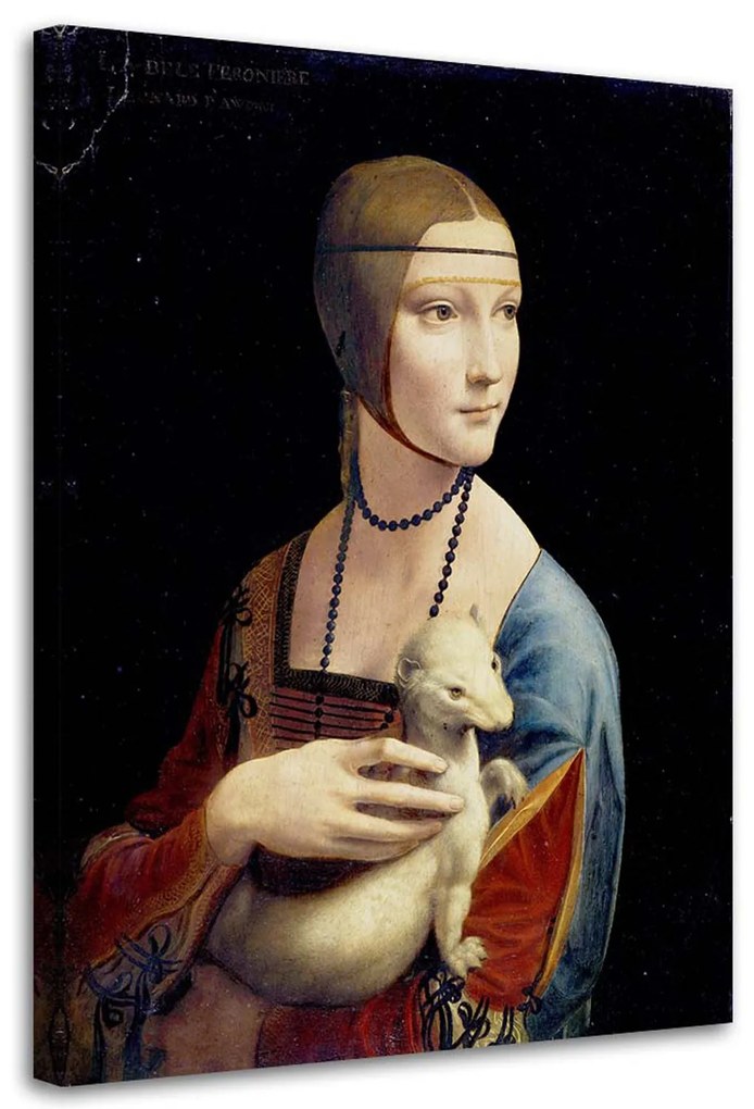 Gario Vászonkép Hölgy hermelinnel - Leonardo da Vinci, reprodukció Méret: 70 x 100 cm