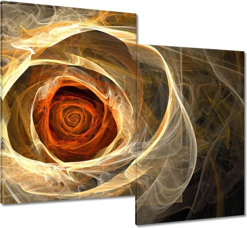 Vászonkép 80x70 Fraktál rózsa