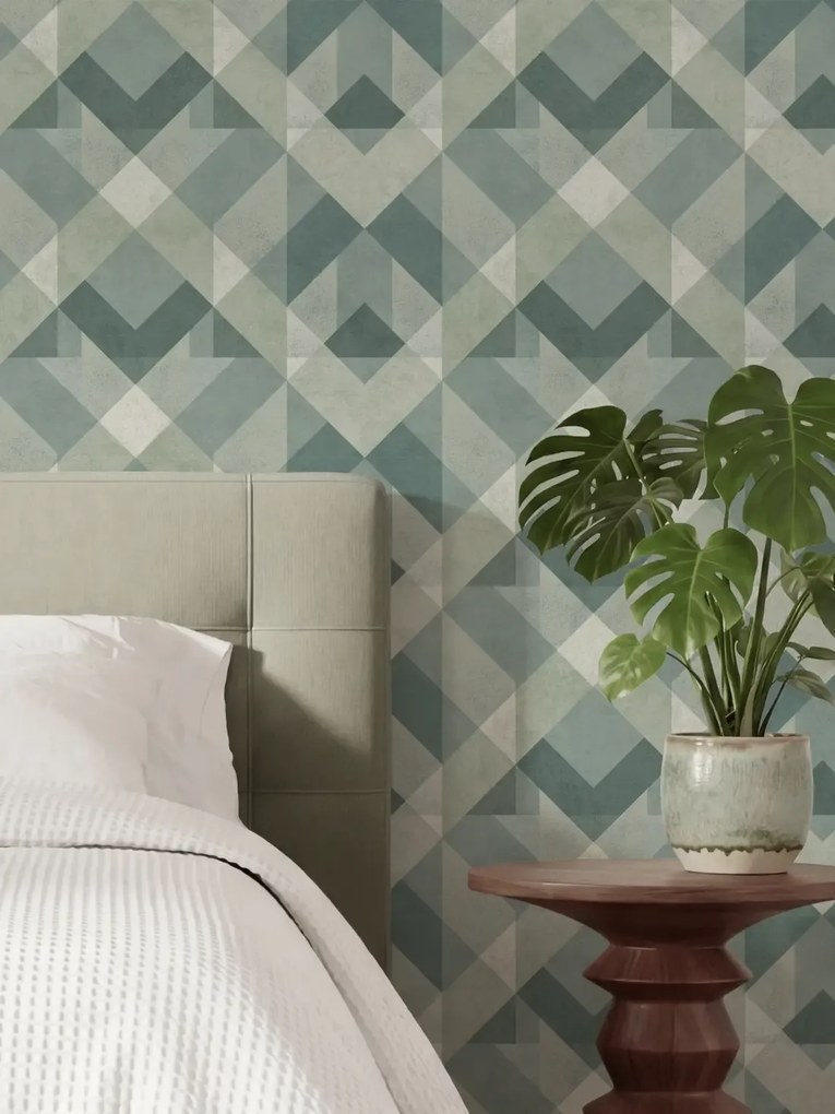 Esselle Home A La Mode Knoll szürke-törtfehér geometrikus vlies tapéta – 100623EH