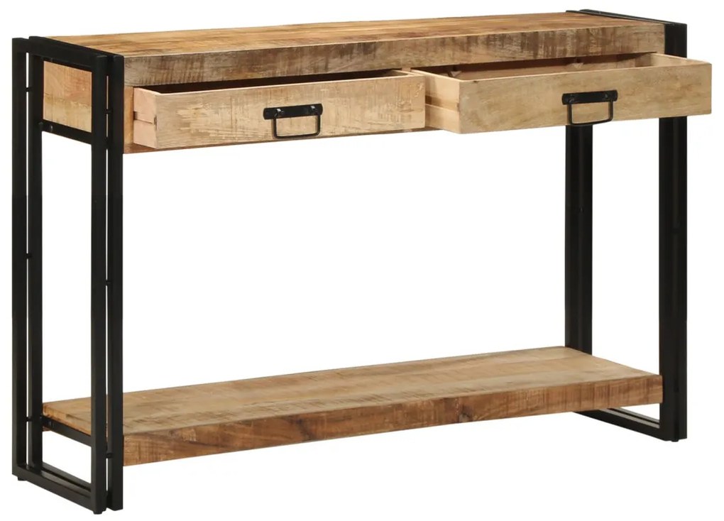 Konzolasztal 120x33x75 cm Tömör rusztikus mangófából