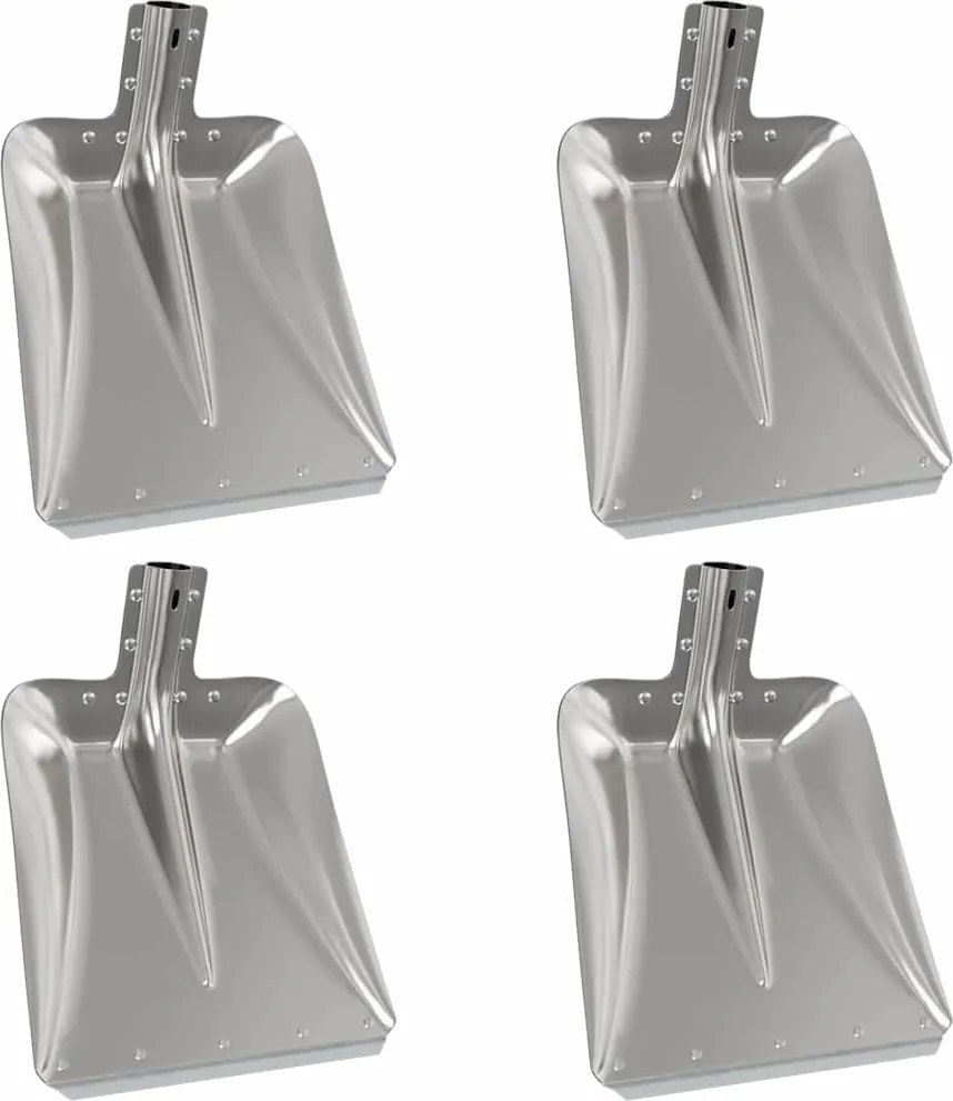 vidaXL Lapát Fej 4 pcs Ezüst 45 x 38 cm Alumínium