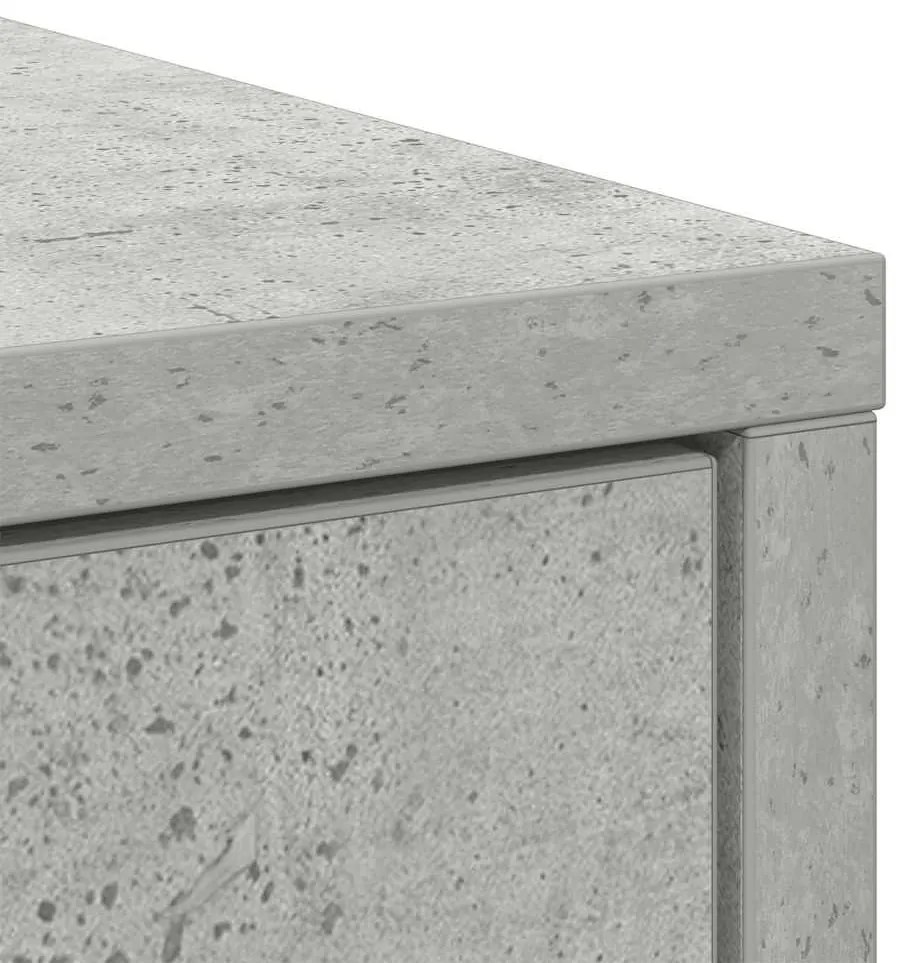 betonszürke komód fiókokkal és ajtókkal 70,5x34x74,5 cm