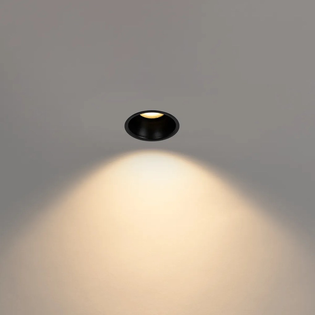 Okos süllyesztett spotlámpa fekete IP44, Wifi GU10 50mm-es - Dept