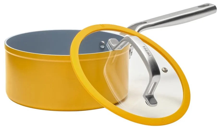 Indukciós tűzhelyhez alkalmas edény fedővel-kerámia felülettel 2,4 l Meda 3.0 – FABINI