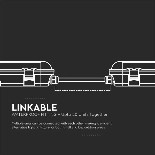 LED műszaki fénycsöves lámpatest SAMSUNG CHIP LED/18W/230V 6500K IP65 60 cm