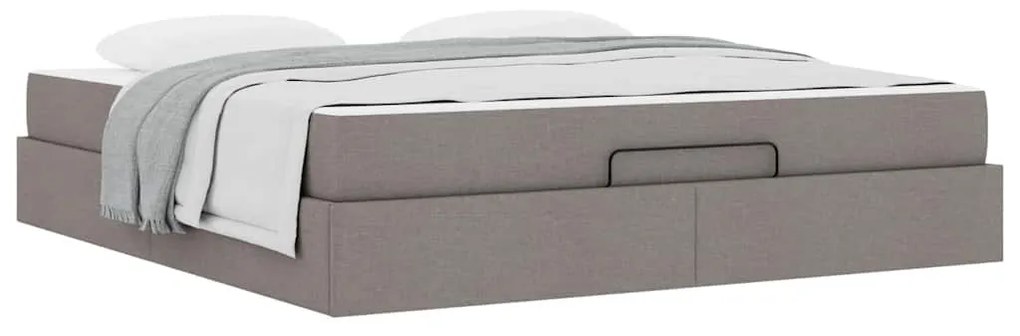 Ágykeret tárolóval Tópszínű 180 x 200 cm szövet