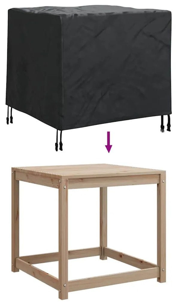 Kültéri bútorhuzat Fekete 82 x 82 x 65 cm 420D Oxford Szövet