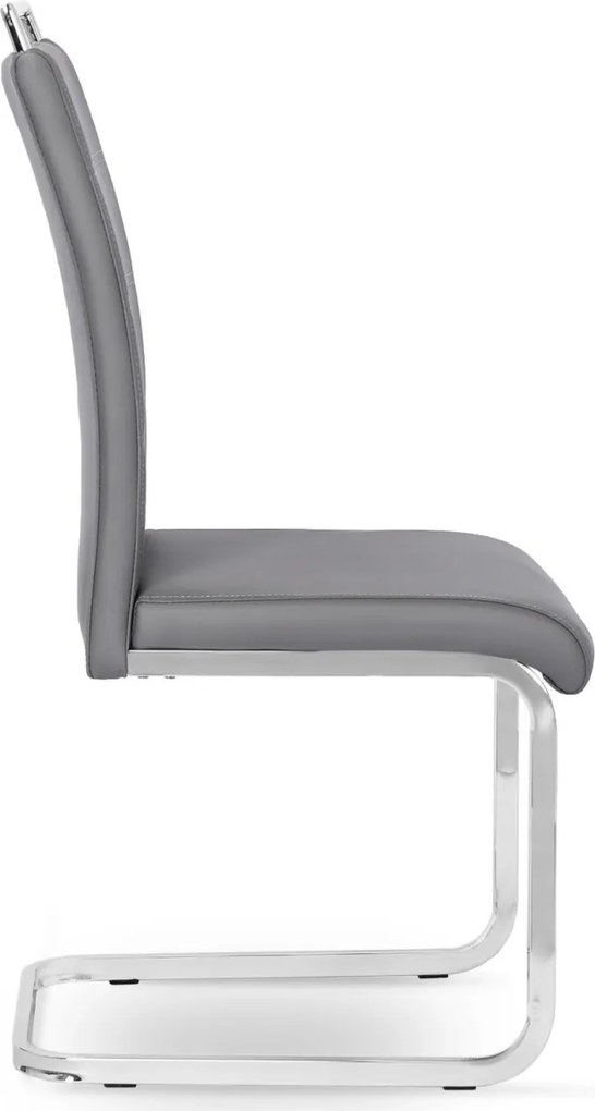 Szék szürke színben, műbőr kárpitozással. LOCA