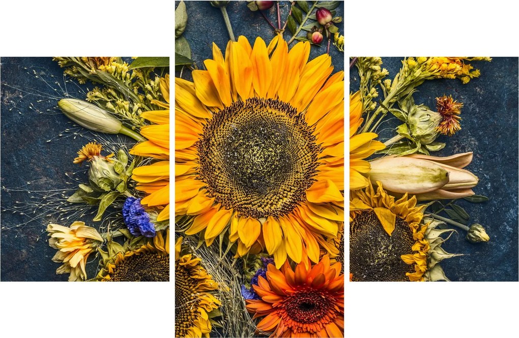 Kép - Őszi virágok (90x60 cm)