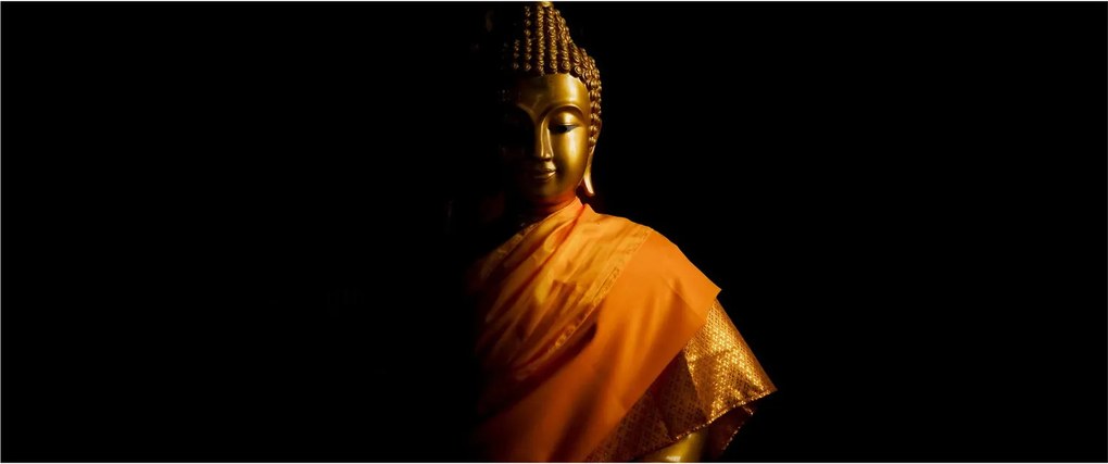 Kép - Arany Buddha szobor (120x50 cm)