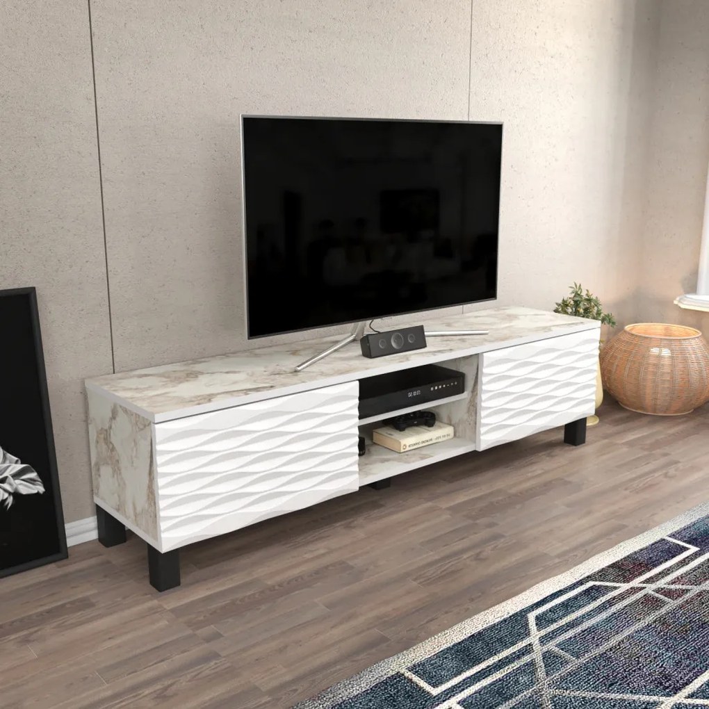 Lukas TV-állvány, fehér, 150 cm – TR322RTC2151