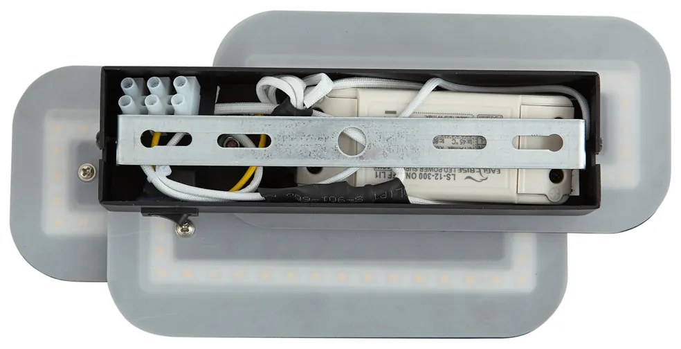 Modern fekete fali lámpa LED-del, 3 lépésben dimmelhető - Dias