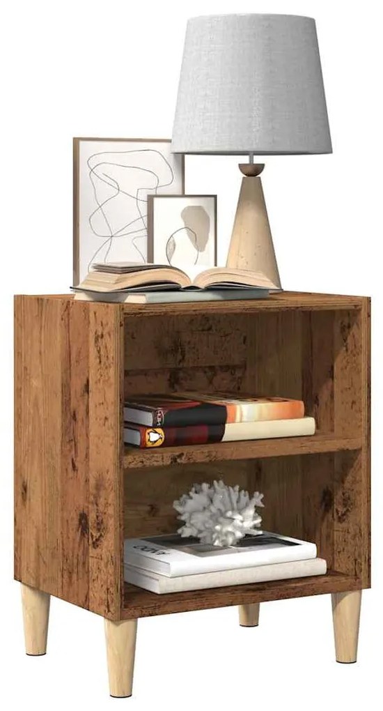 Éjjeliszekrények 2 db Régi fa 40x30x50 cm Gépesített fa