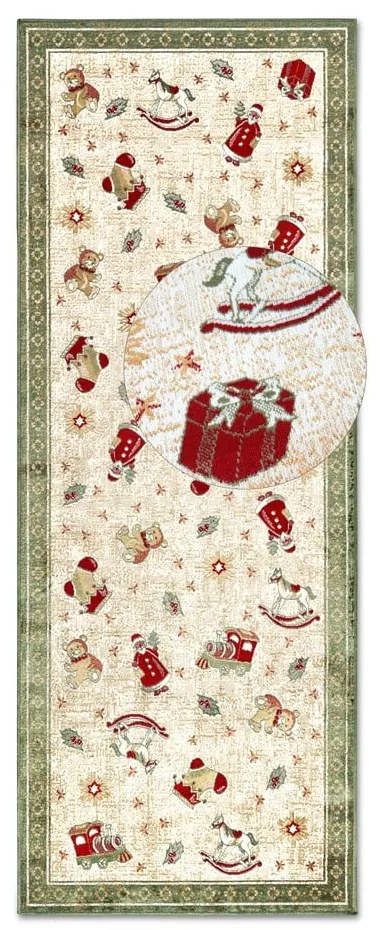 Zöld pamutkeverék futószőnyeg karácsonyi mintával 80x200 cm Toy's Delight Green Christmas – Villeroy&amp;Boch