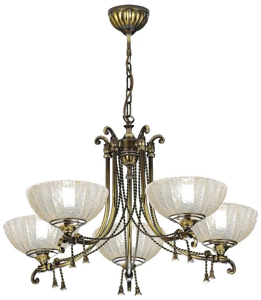 Amplex 8315 - Csillár láncon GRANADA 5xE27/10W/230V