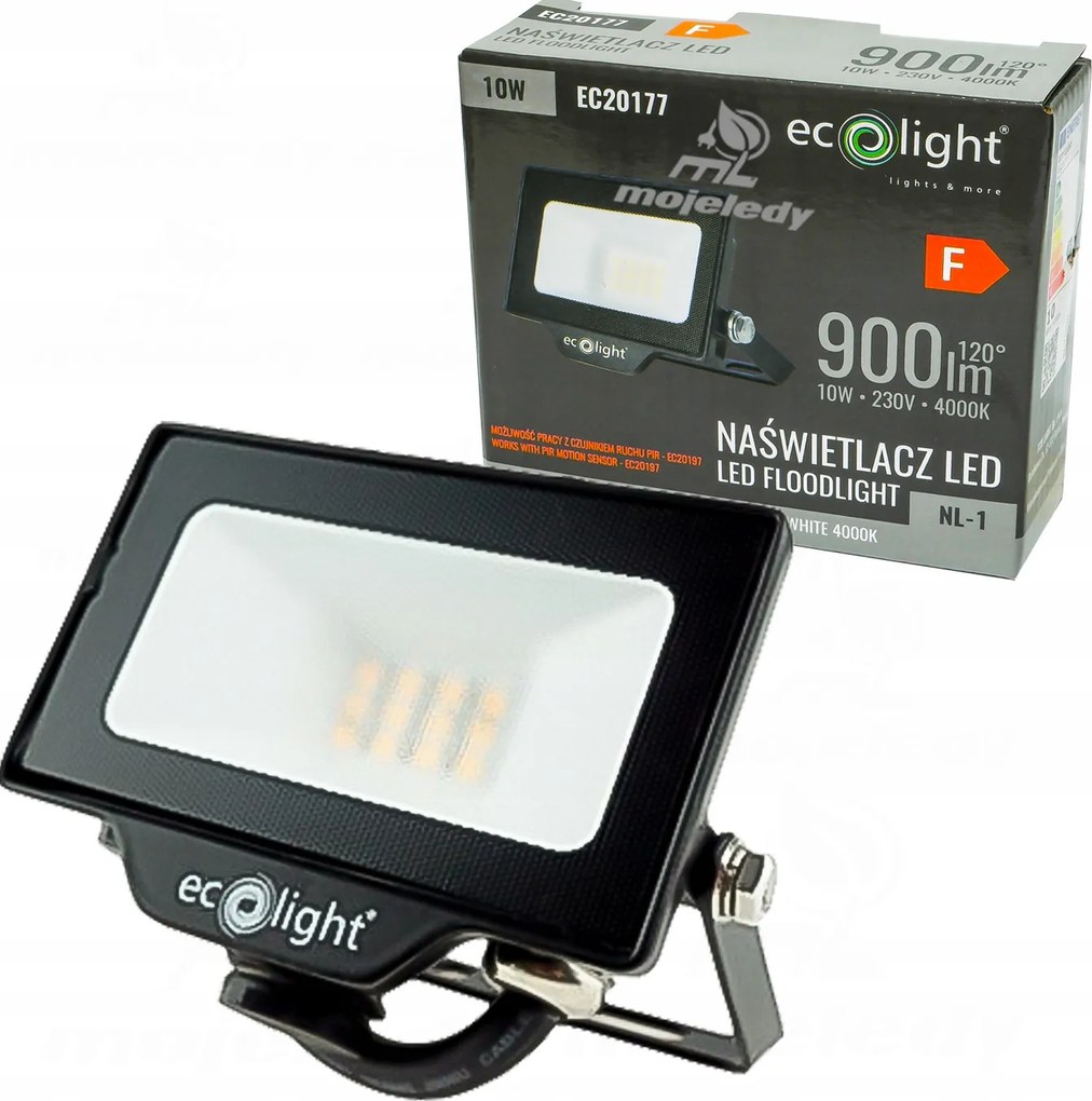 Fényvető Led projektor 10W 900lm Nw slim IP65 nappali kültéri NL-1