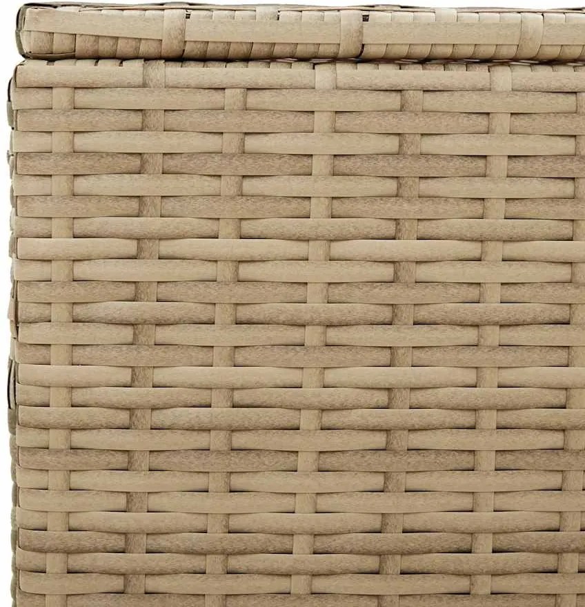 vidaXL vegyes bézs polyrattan kerti tárolóláda 469 L