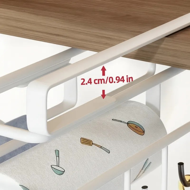 Függesztett konyhai rendező akasztókkal RAXIMO, fehér