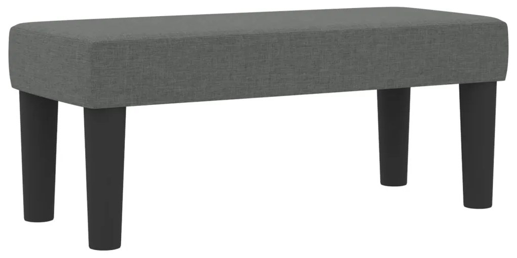 Box Spring Ágy Matraccal és Padlóval Sötét Szürke 90x200 cm Textil
