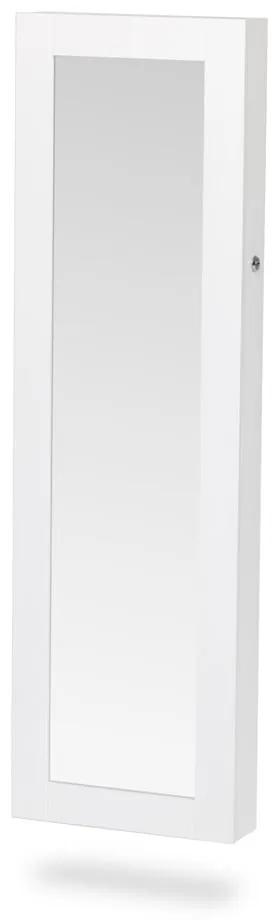 Bien fehér fali ékszertartó állvány tükörrel - Chez Ro