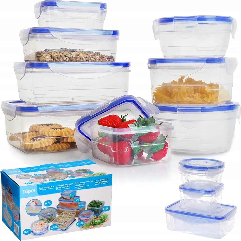 8x Konyhai Ételtároló dobozok Ételtároló doboz szett