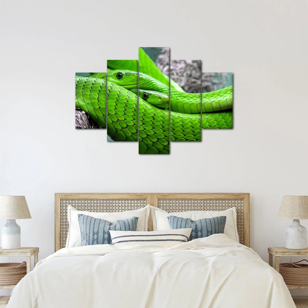 Zöld kígyók képe (150x105 cm)