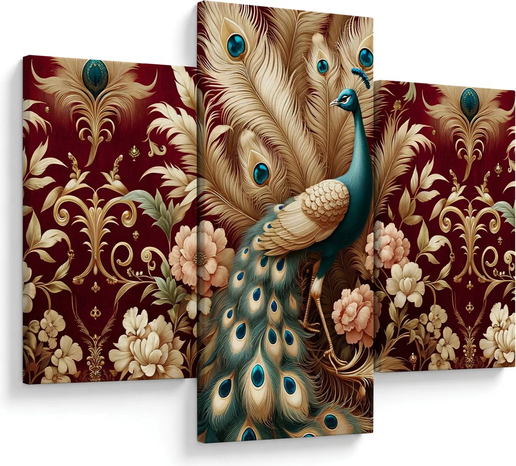 Kép – Elegáns páva (90x60 cm)