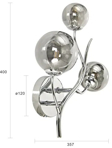 Brilagi - LED Fali lámpa MISTEL 3xG9/3W/230V fényezett króm/füstös