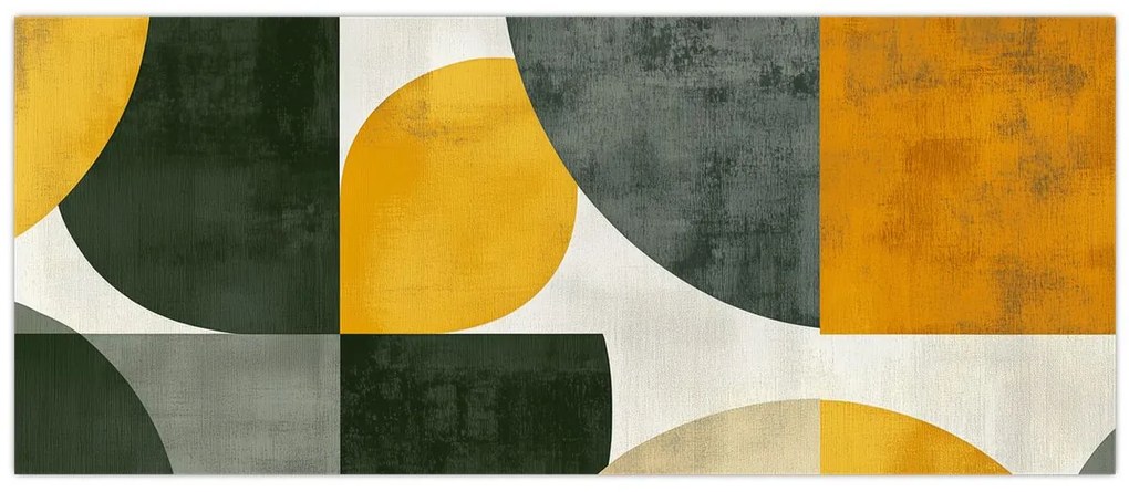 Kép - Olívazöld absztrakció (120x50 cm)
