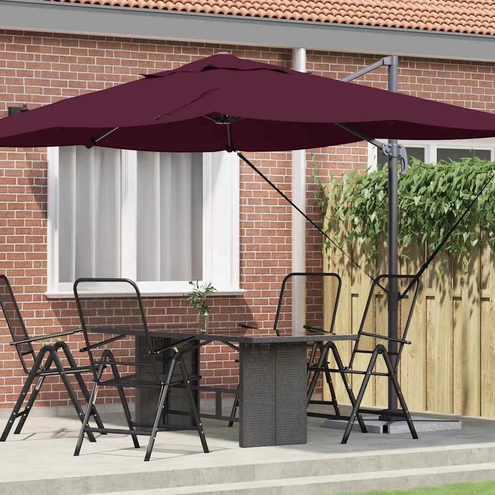 Cantilever Roma Napernyő Piros és Fekete 352 x 251 x 260 cm