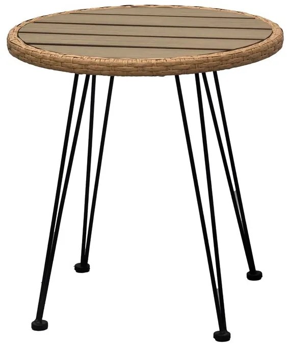 Kerti Bútor Szett 1+2, Fém + Polyrattan, Bézs. AZ-F1208 NAT