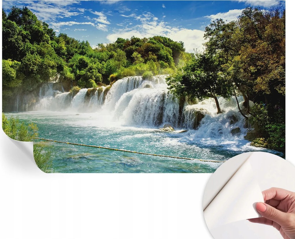 Prémium öntapadós fali fotótapéta Lenyűgöző vízesés 416x254 cm