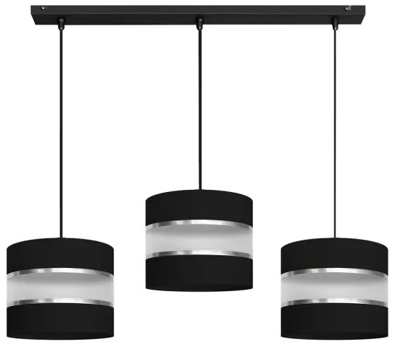 Csillár zsinóron HELEN 3xE27/15W/230V fekete