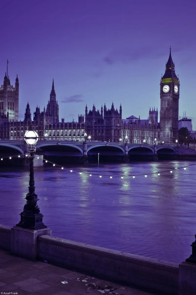 Poszter 20x30cm A parlament székhelye a Temze partján, Assaf Frank