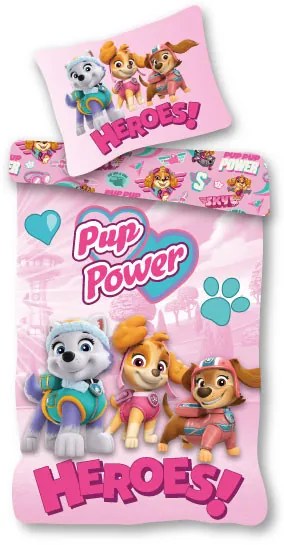 Mancs Őrjárat Heroes! gyerek, ovis ágyneműhuzat 100×135cm, 40×60 cm