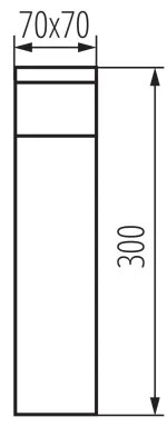Kanlux 38762 - Kültéri lámpa DASTEN 1xG9/11W/230V 30 cm IP44 fekete