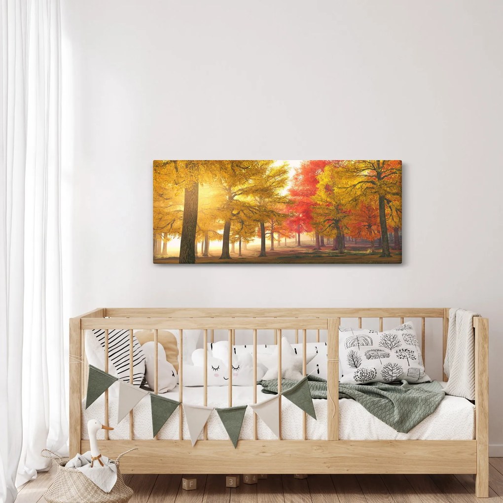 Őszi fák képe (120x50 cm)