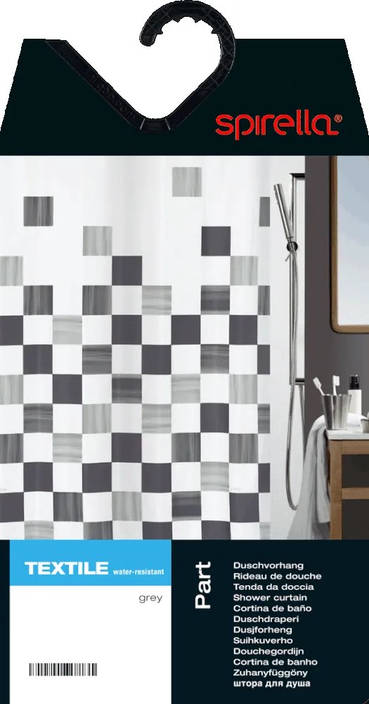 Zuhanyfüggöny 180x200 cm Part – Spirella