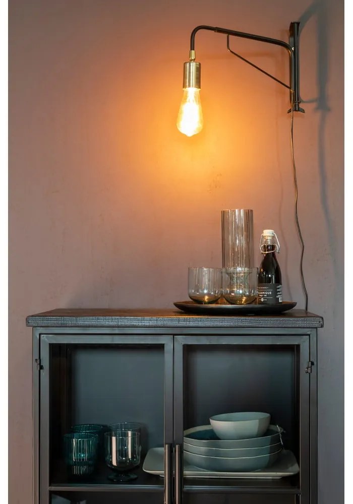 Fekete fém tálalószekrény 65x105 cm Ferre – White Label